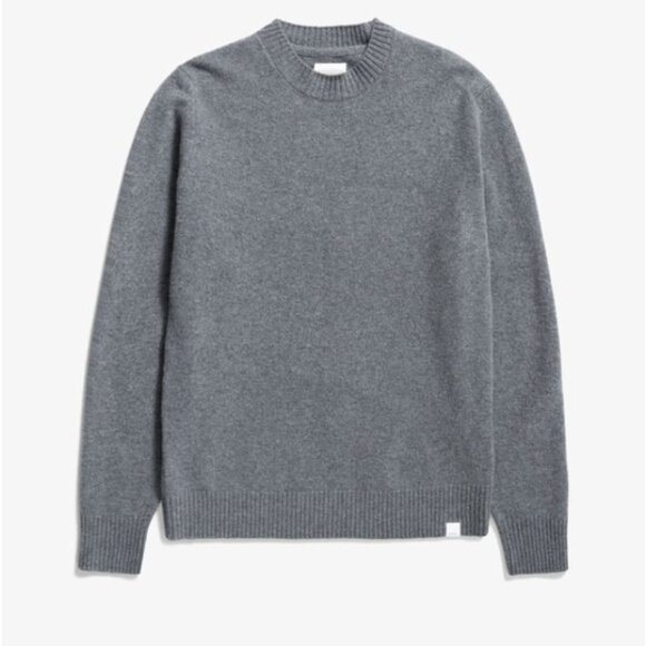 Norse Projects - Men’s L Norse Standard Merino Lambswool Sweater - Grey Melange - Picture 1 of 7